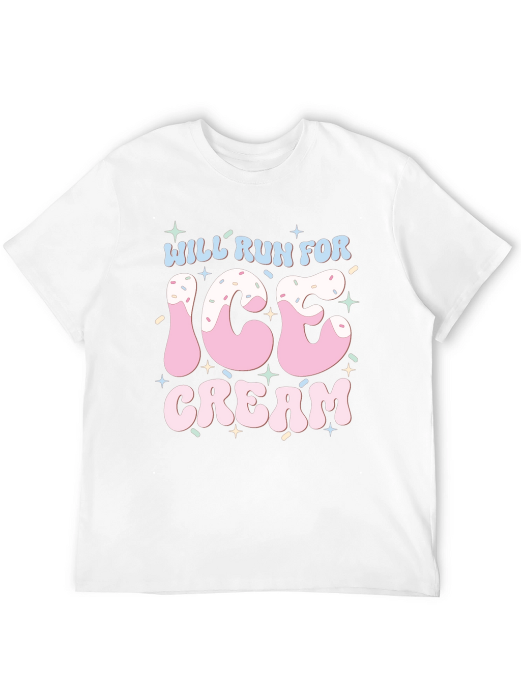 Will Run For Ice Cream T-Shirt Black