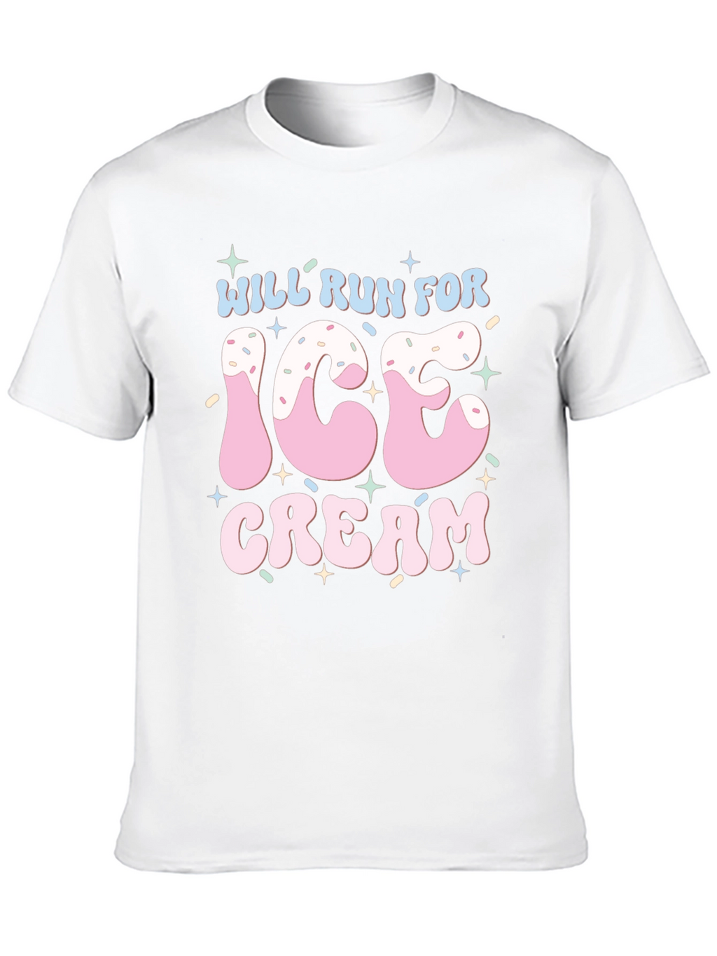 Will Run For Ice Cream T-Shirt Black