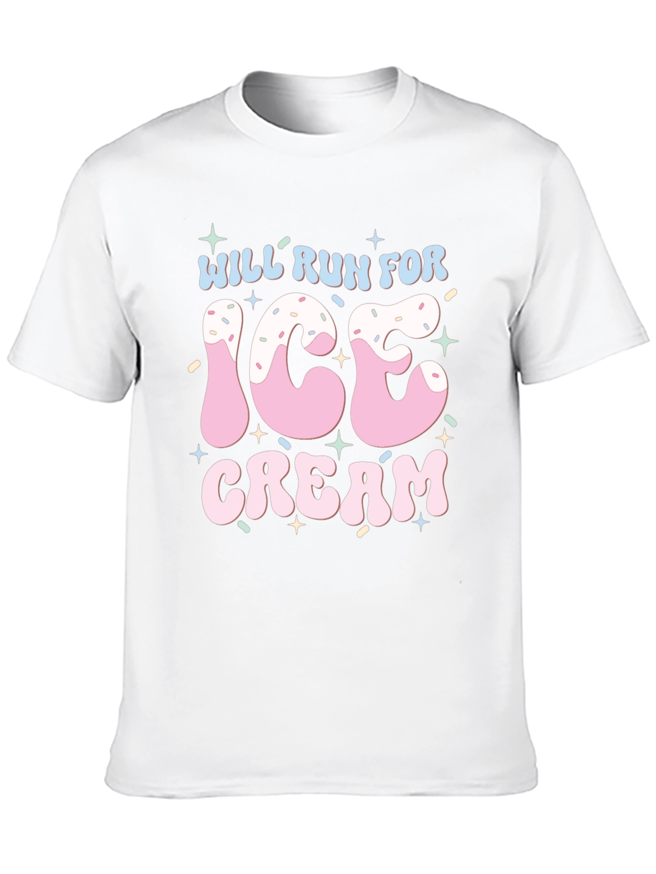 Will Run For Ice Cream T-Shirt Black