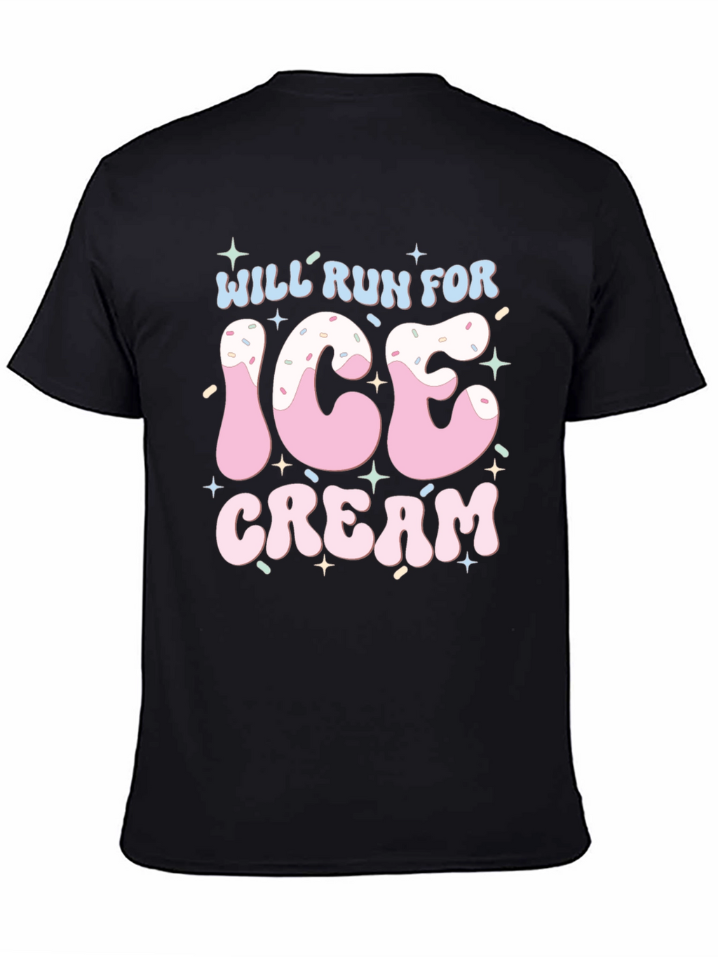 Will Run For Ice Cream T-Shirt Black