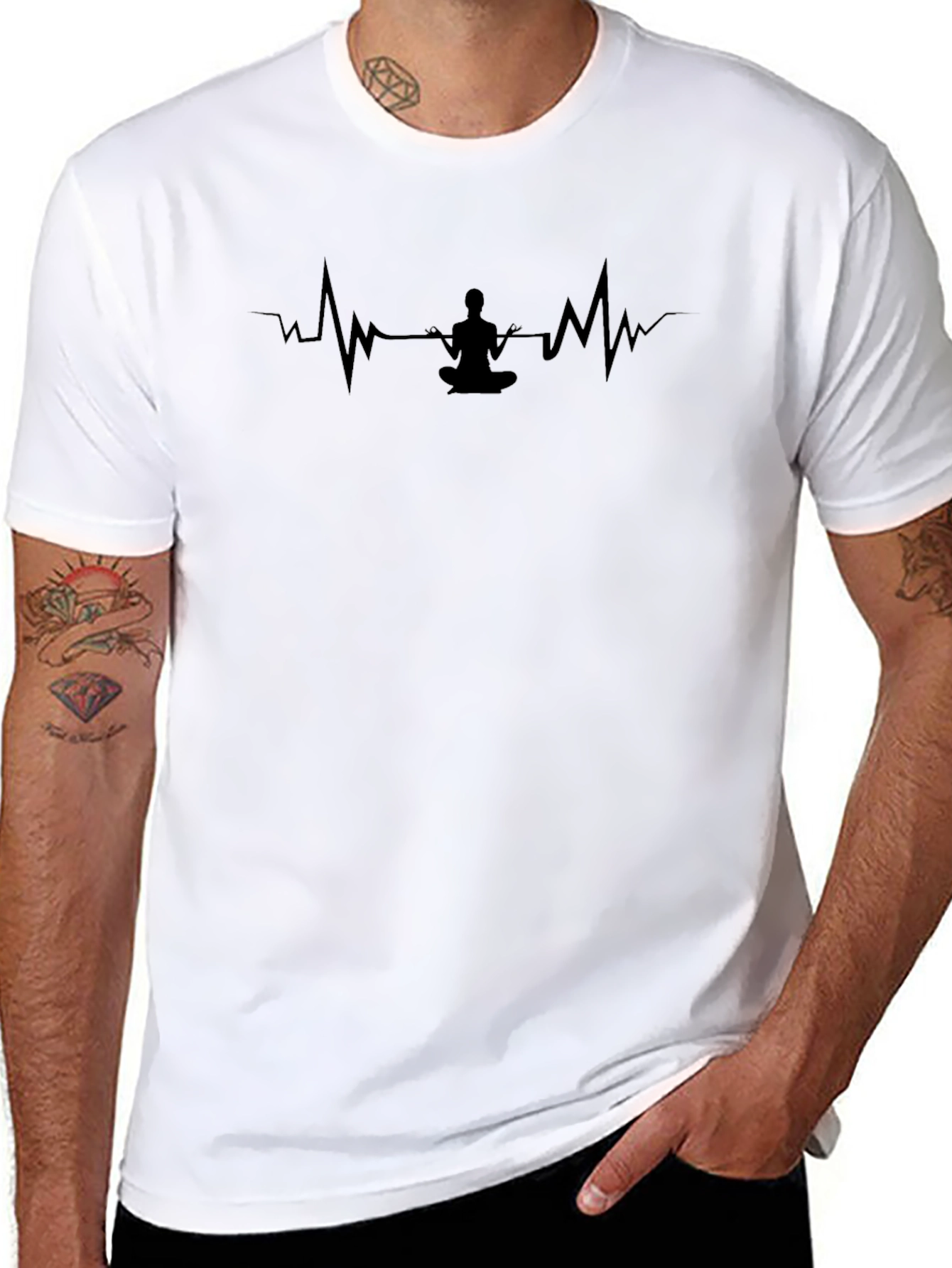 Zen Heartbeat Black T-Shirt