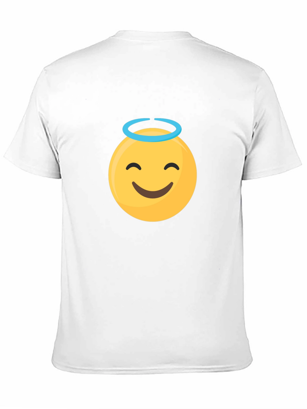 Angel Emoji Graphic Black T-Shirt