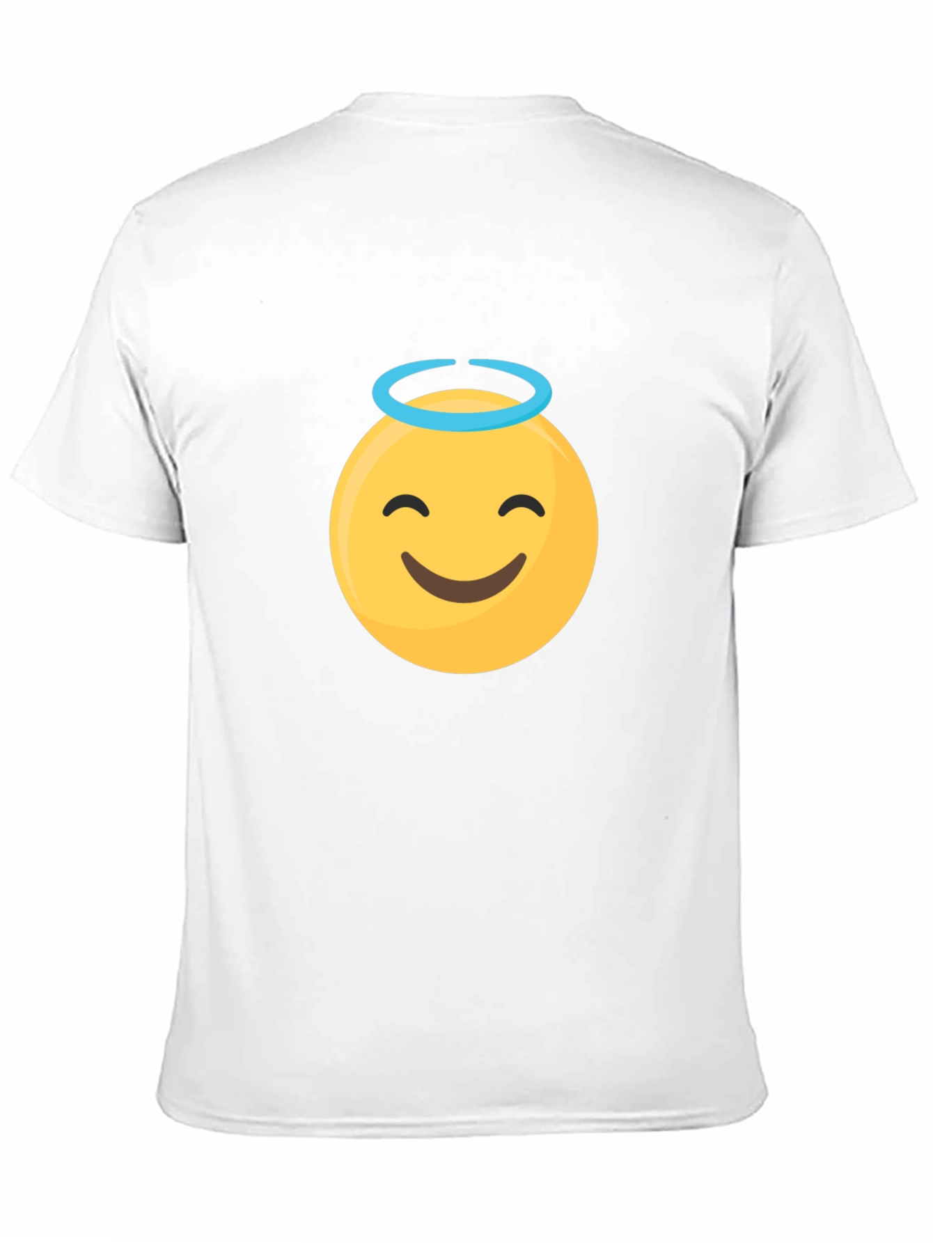 Angel Emoji Graphic Black T-Shirt