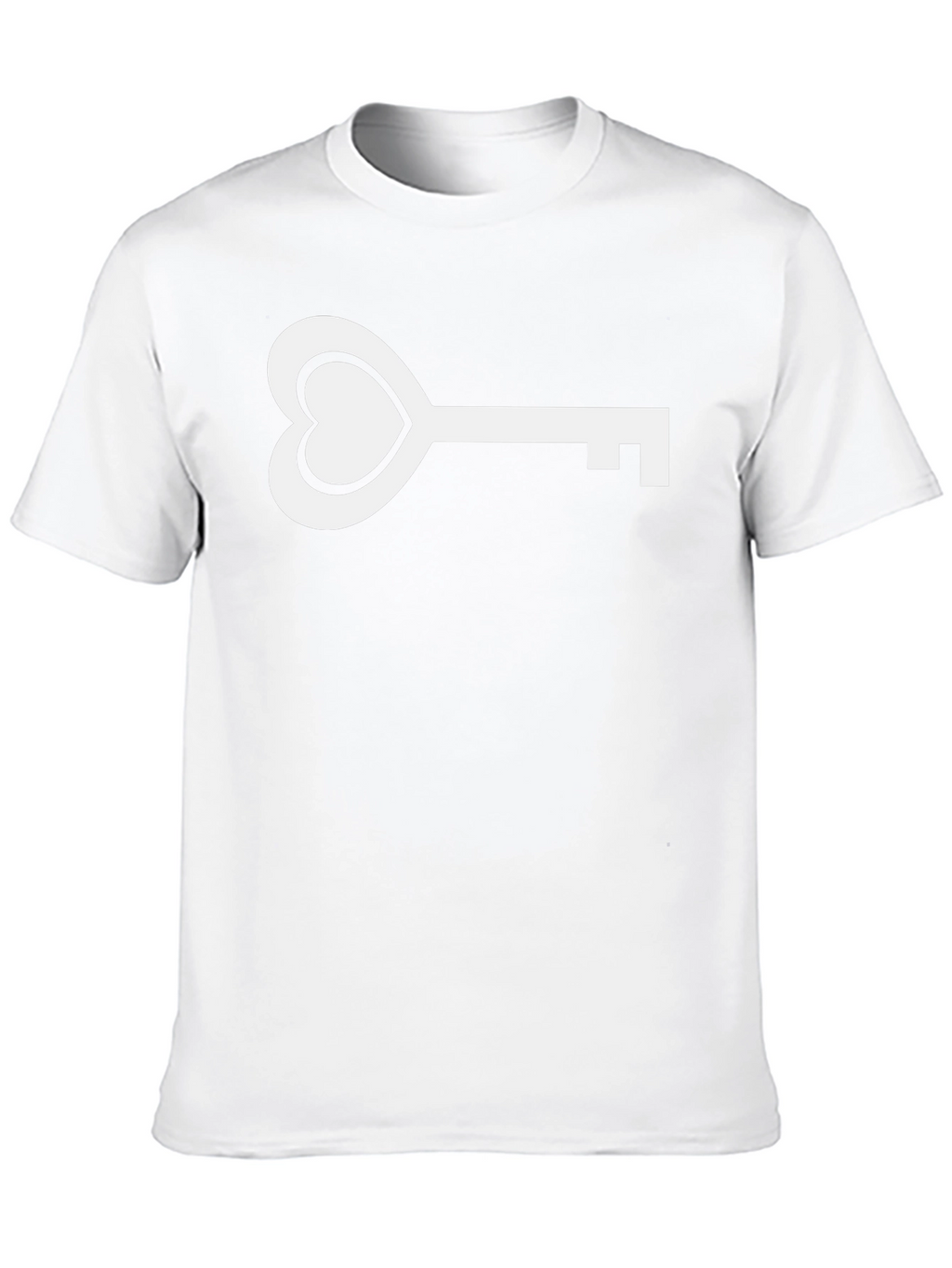 Heart Key Graphic Tee - Modern Black T-Shirt