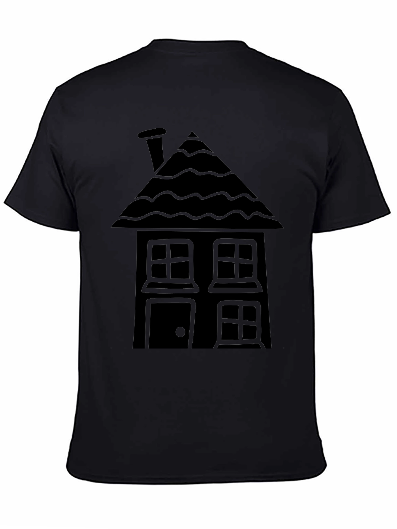 Black House Graphic Tee - Unique Design