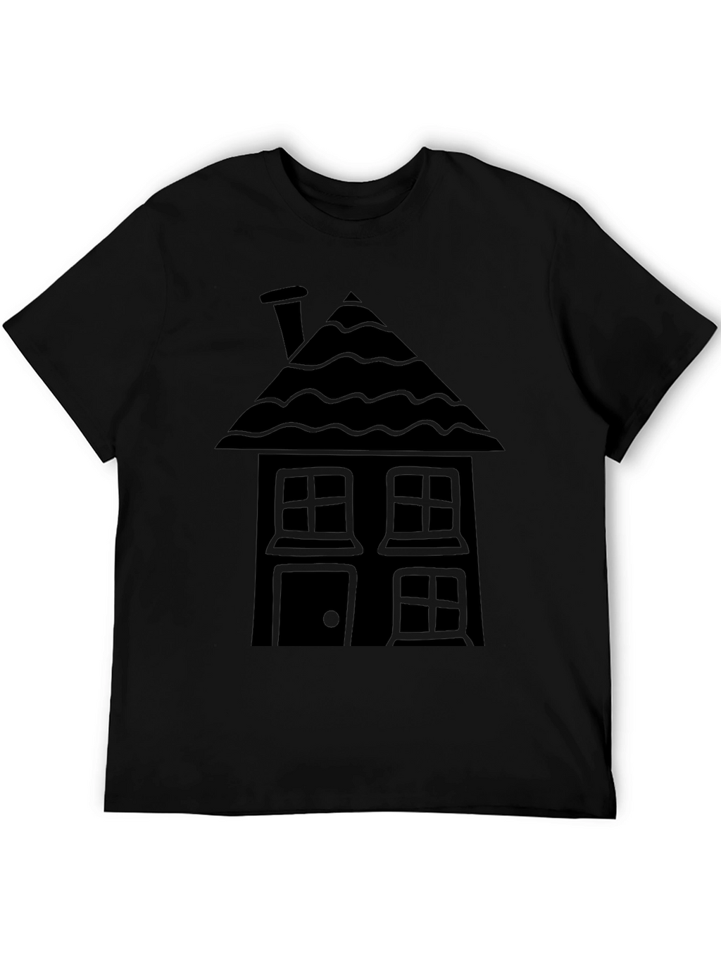 Black House Graphic Tee - Unique Design