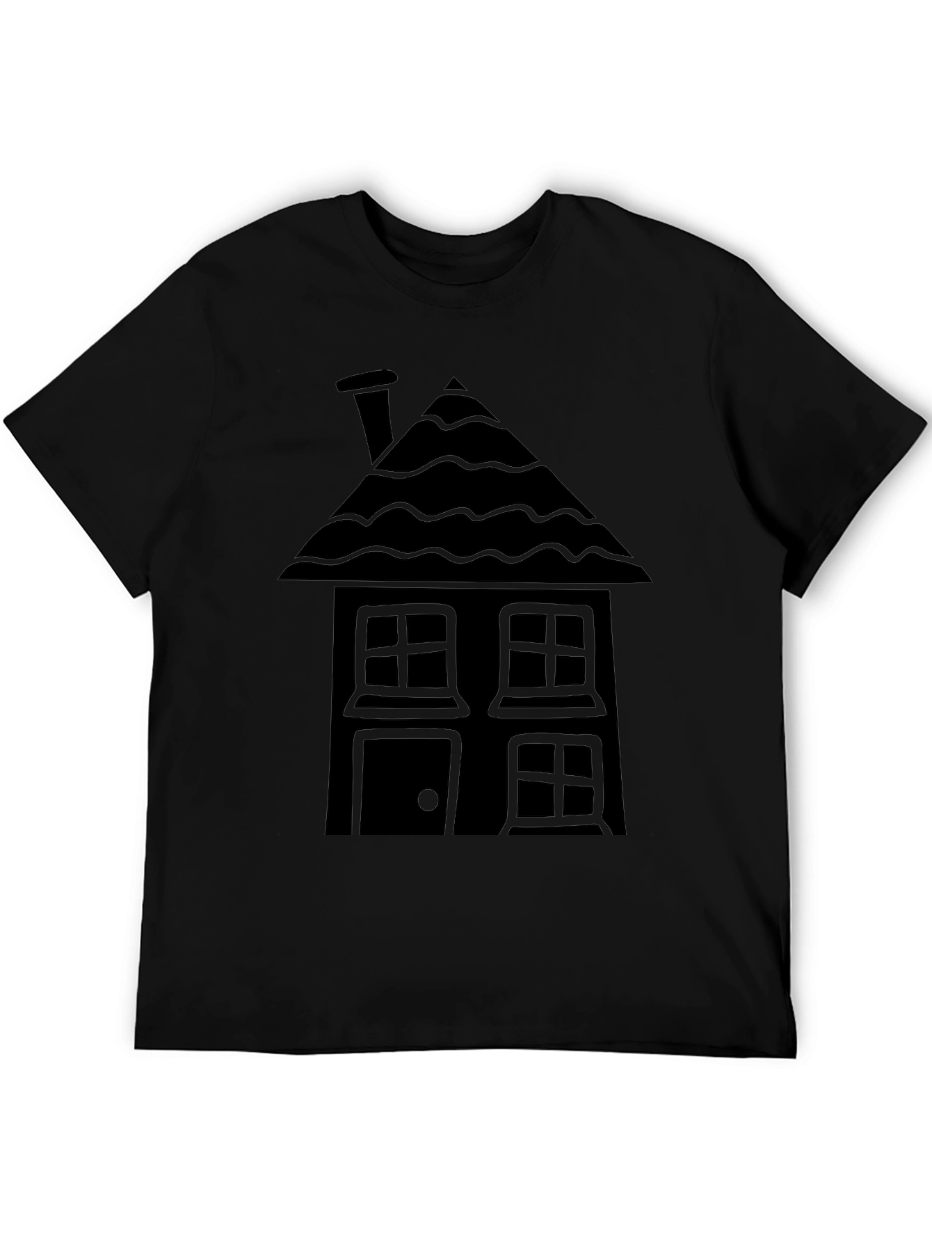Black House Graphic Tee - Unique Design