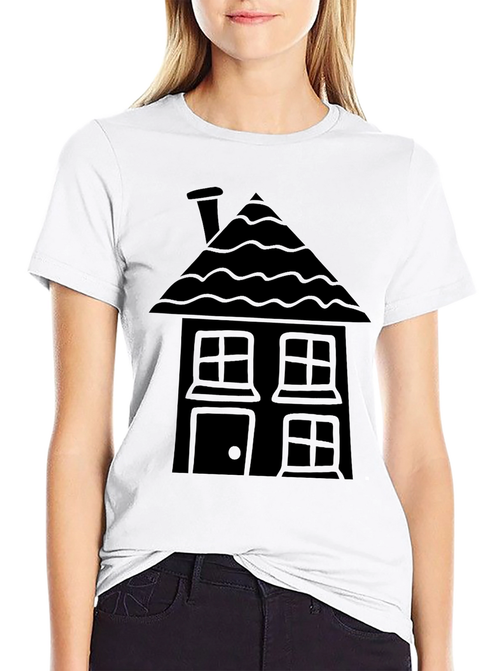 Black House Graphic Tee - Unique Design
