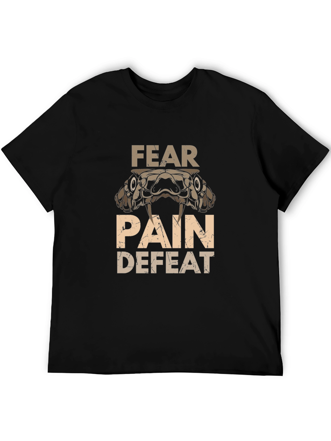 Fear Pain Defeat Snake Graphic Tee