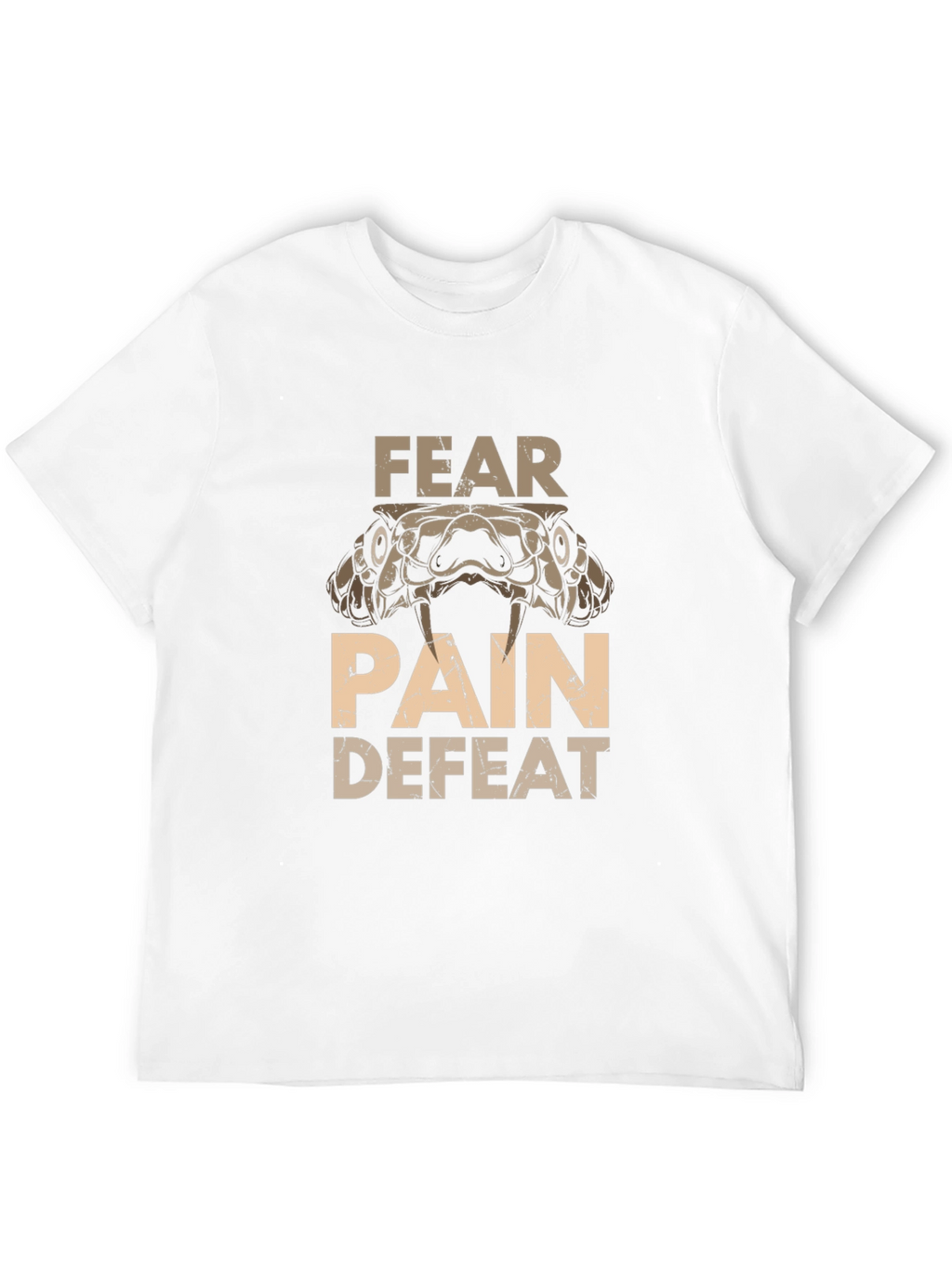 Fear Pain Defeat Snake Graphic Tee