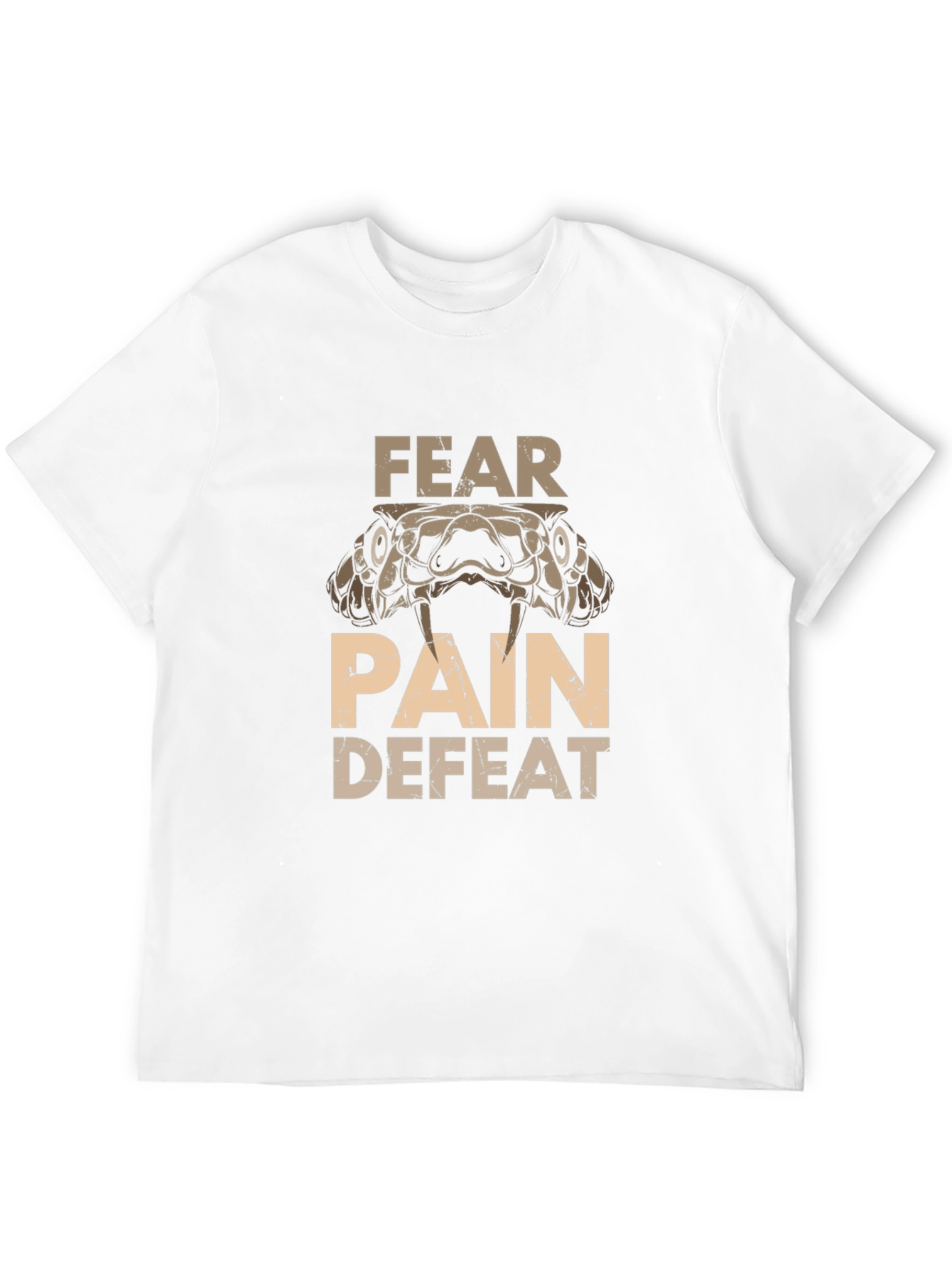 Fear Pain Defeat Snake Graphic Tee