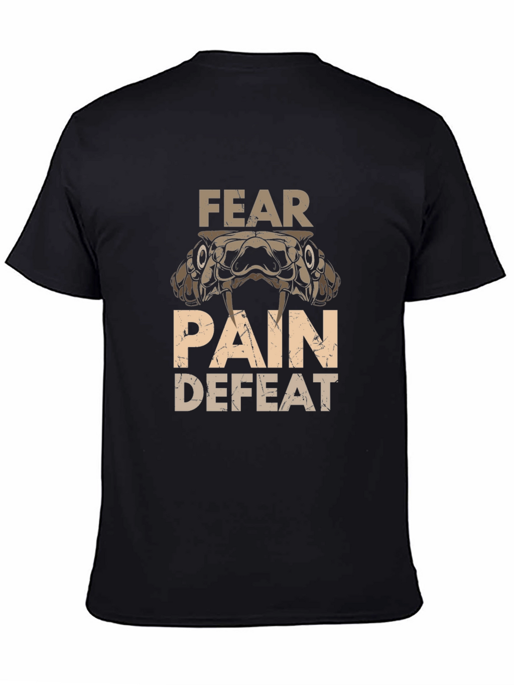 Fear Pain Defeat Snake Graphic Tee