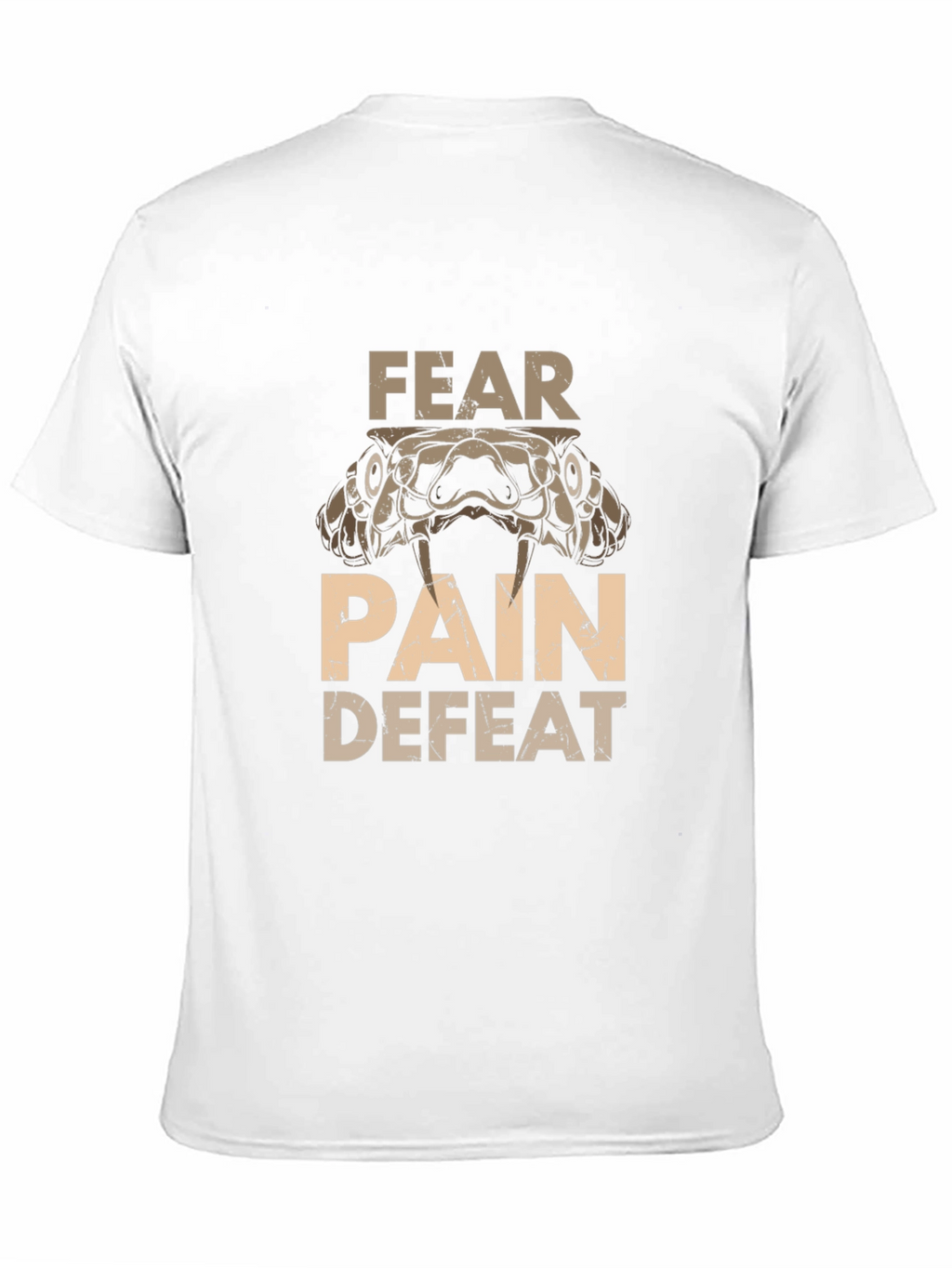 Fear Pain Defeat Snake Graphic Tee