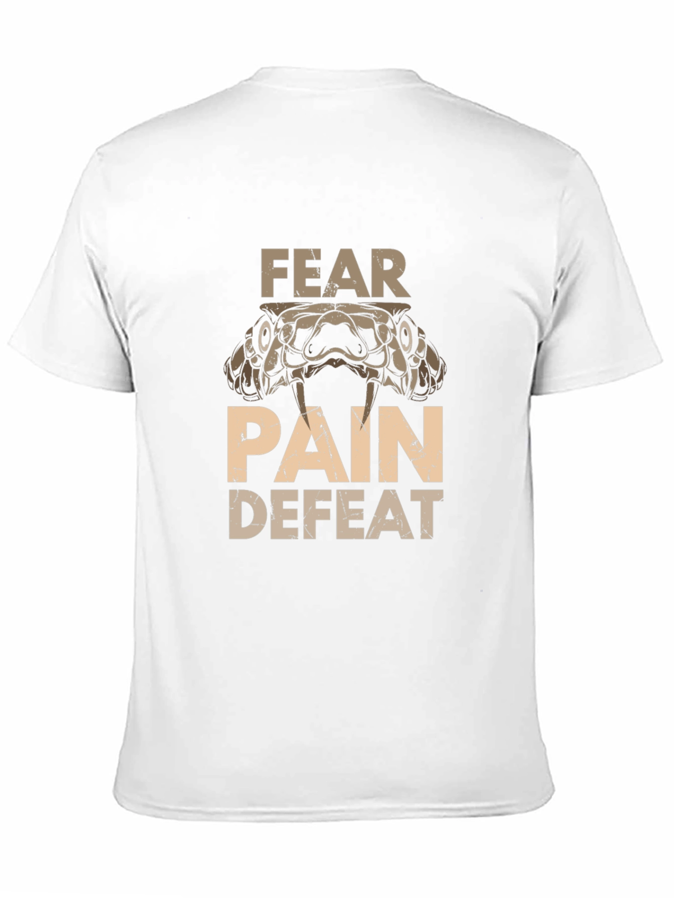 Fear Pain Defeat Snake Graphic Tee