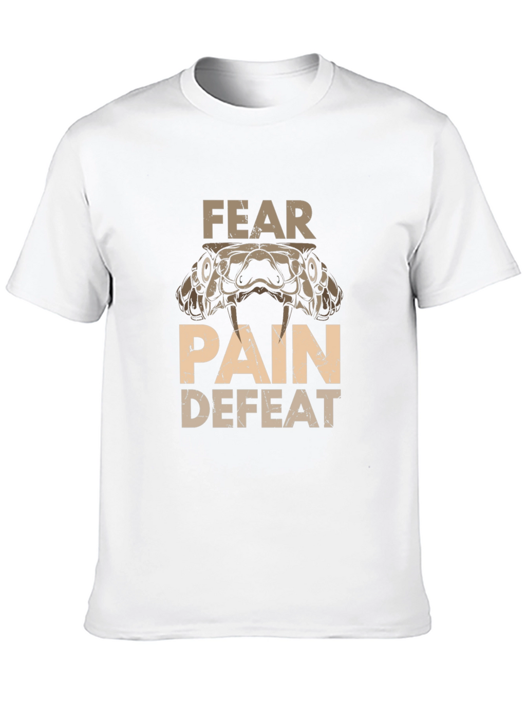 Fear Pain Defeat Snake Graphic Tee