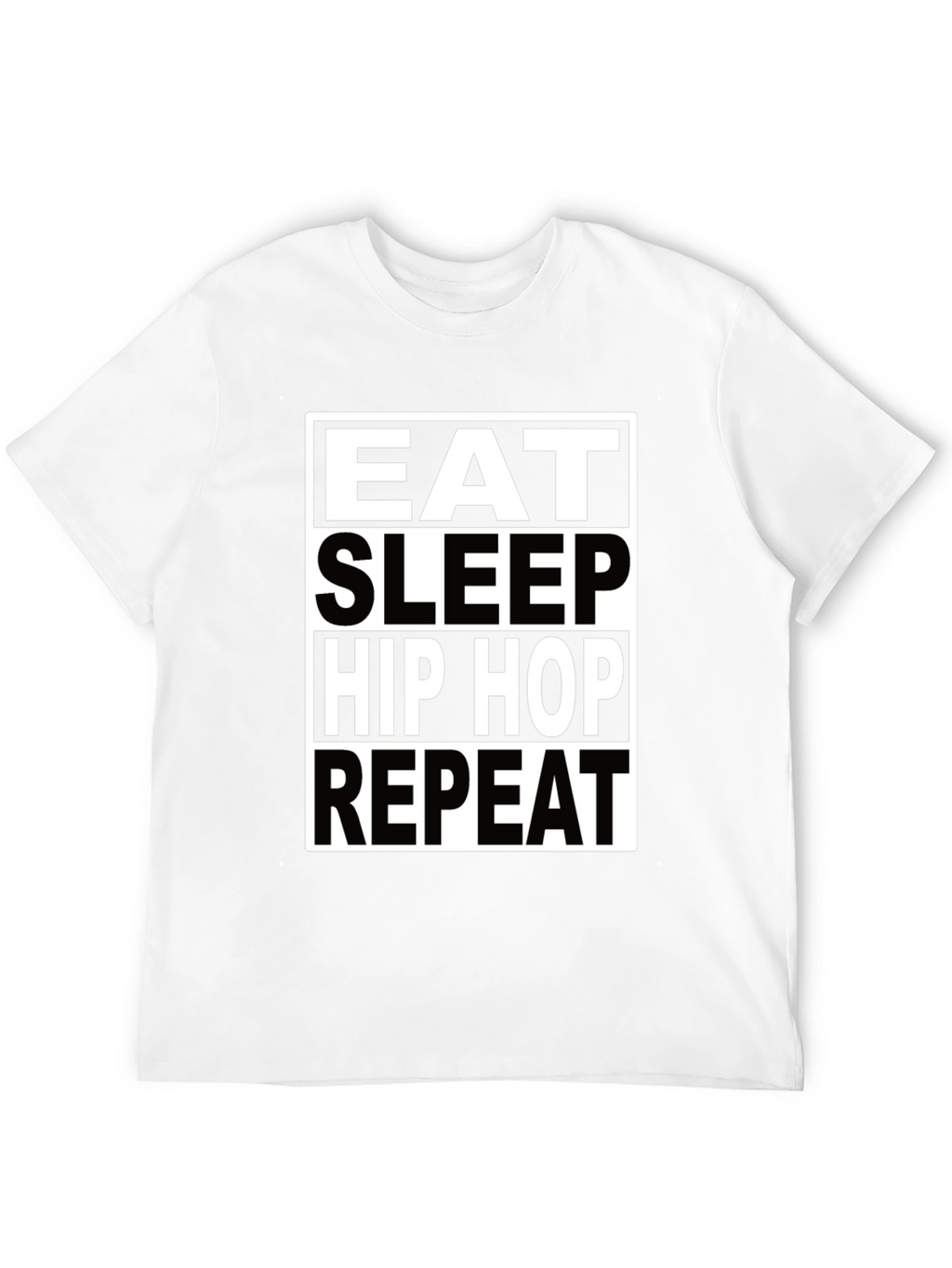 Eat Sleep Hip Hop Repeat Black T-Shirt