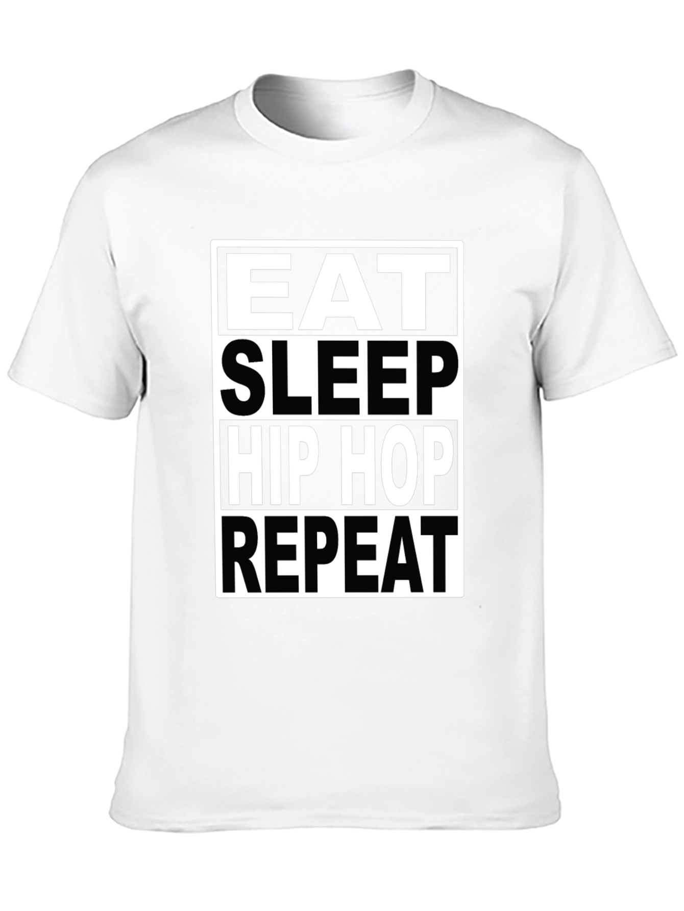 Eat Sleep Hip Hop Repeat Black T-Shirt