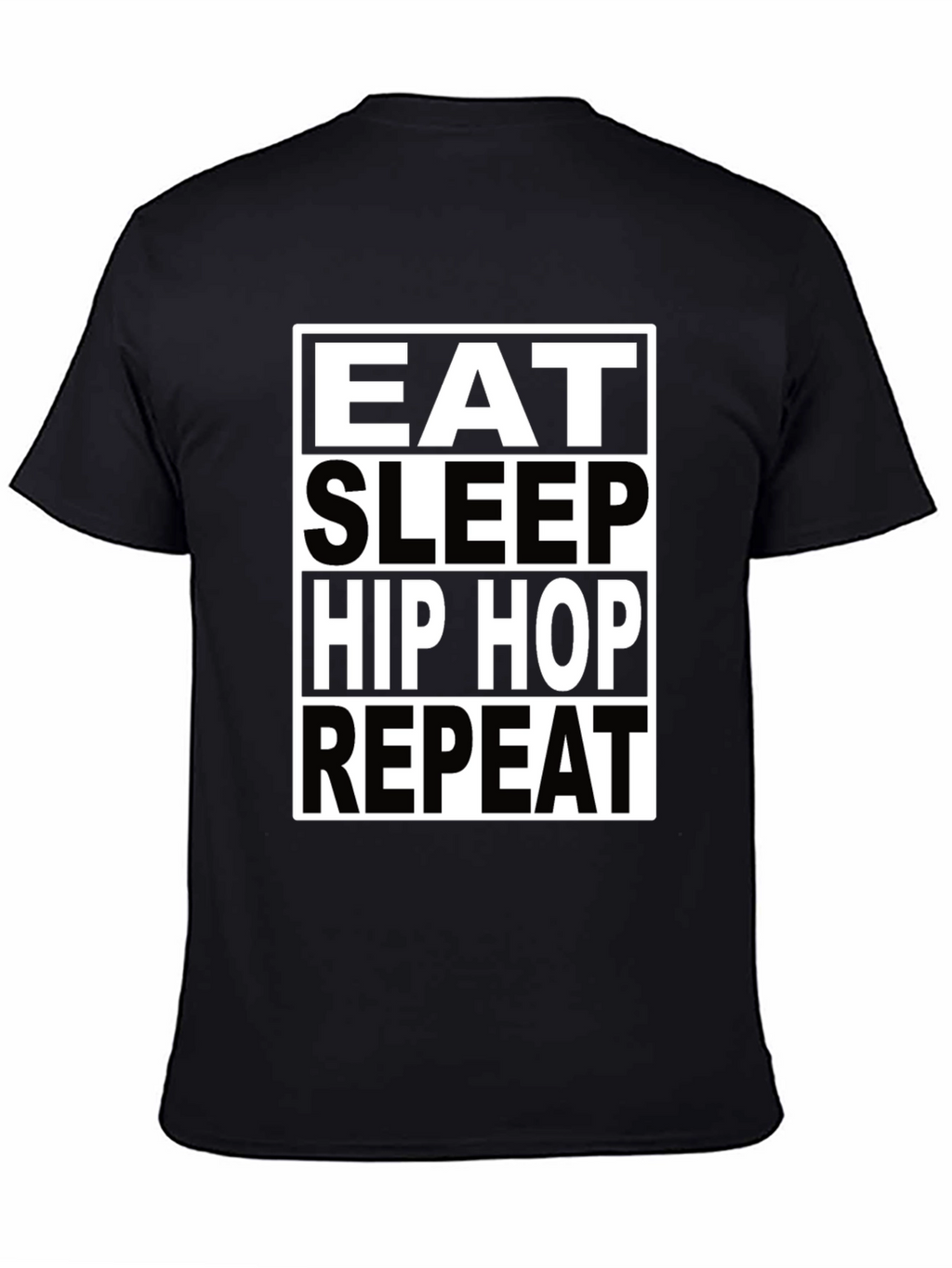Eat Sleep Hip Hop Repeat Black T-Shirt