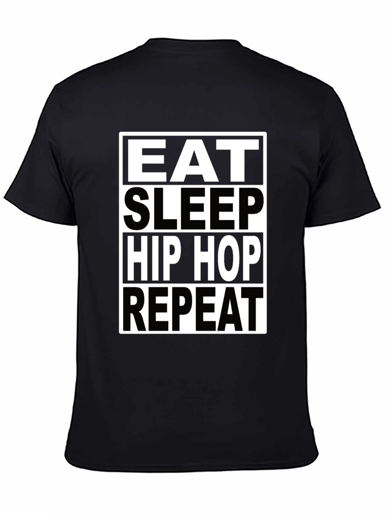 Eat Sleep Hip Hop Repeat Black T-Shirt