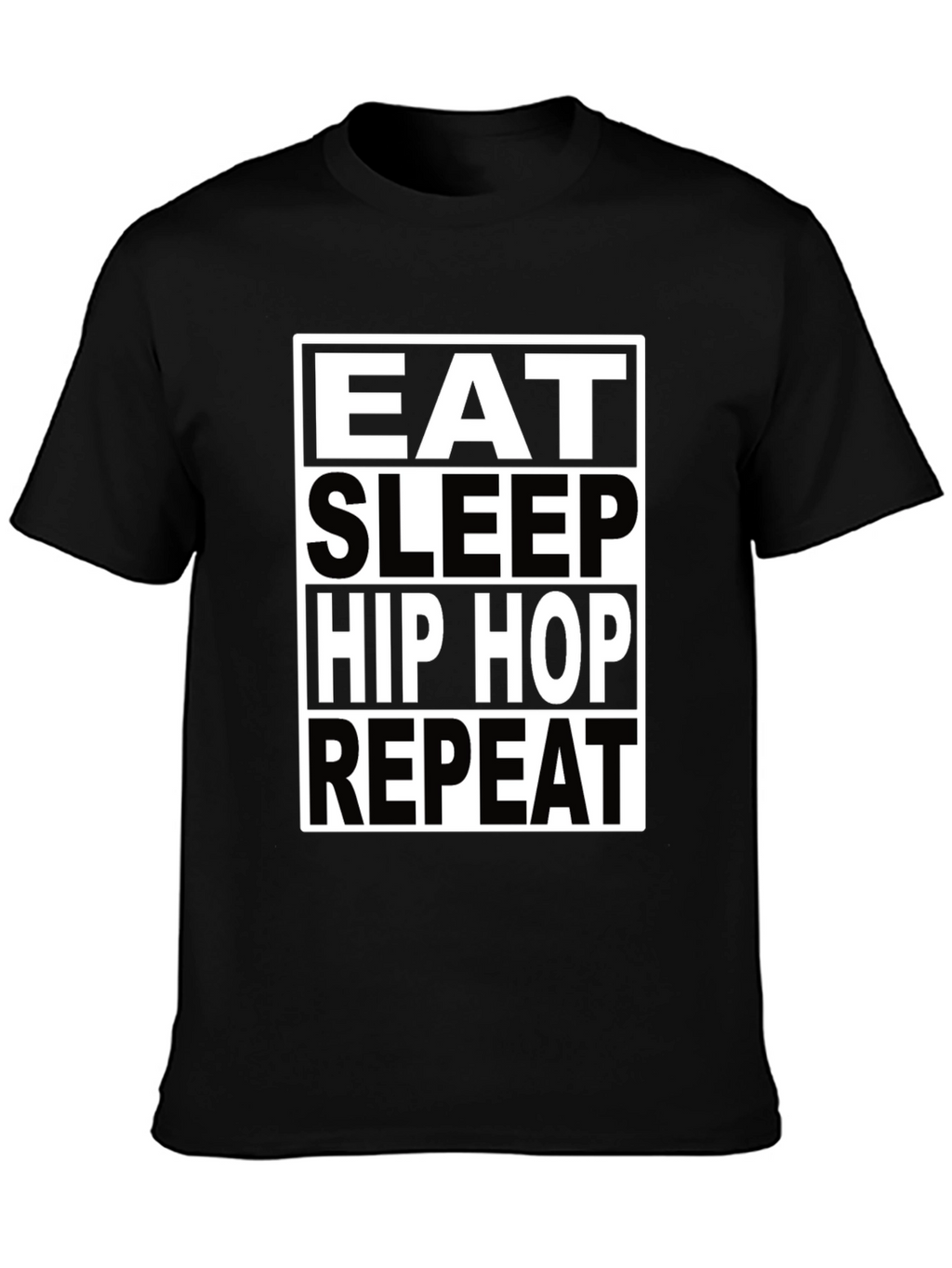 Eat Sleep Hip Hop Repeat Black T-Shirt