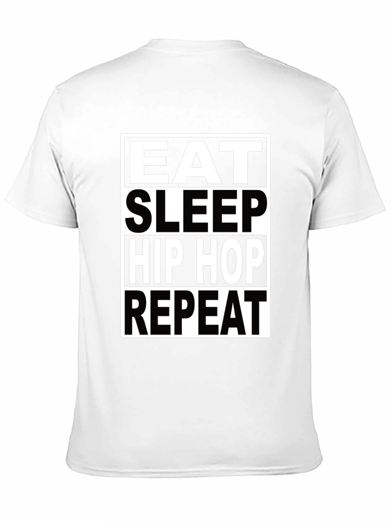 Eat Sleep Hip Hop Repeat Black T-Shirt
