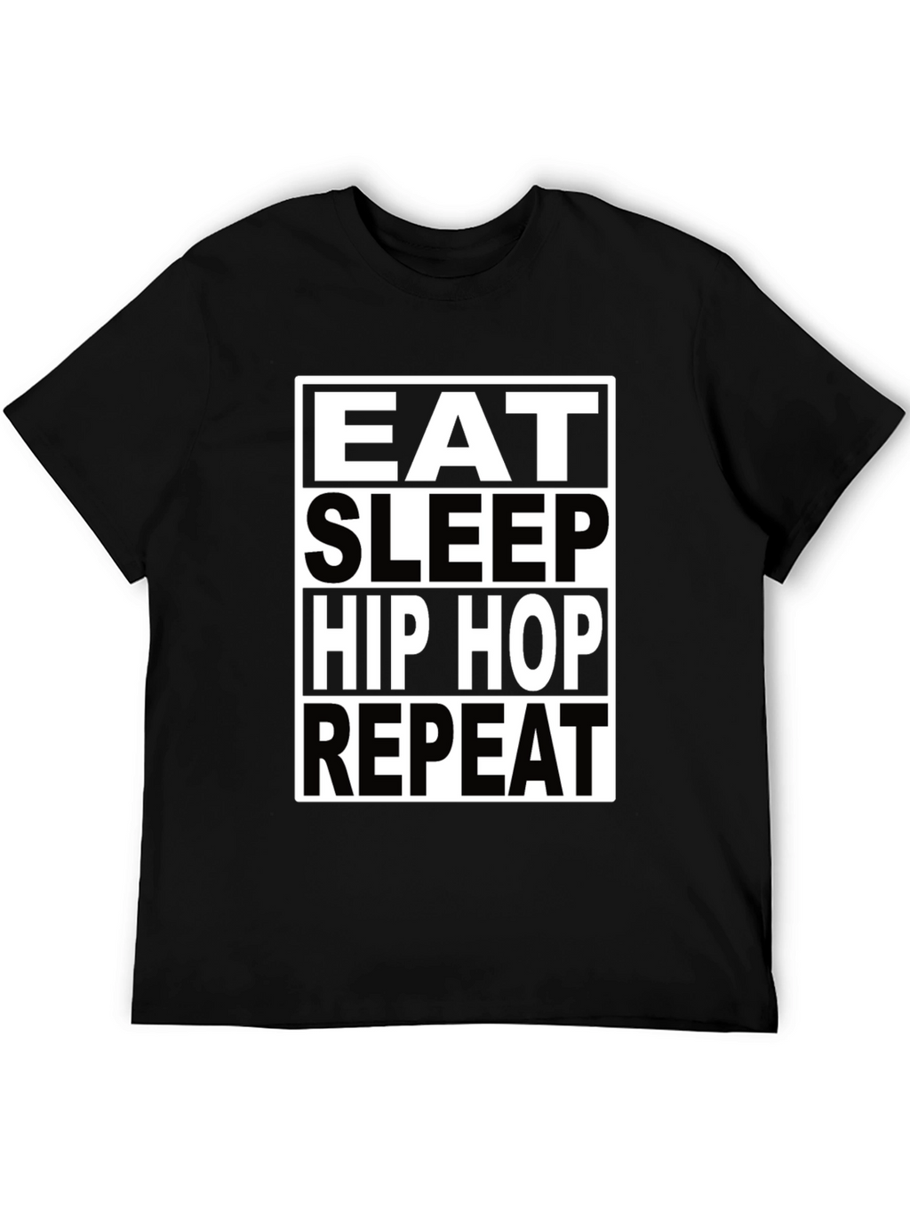 Eat Sleep Hip Hop Repeat Black T-Shirt