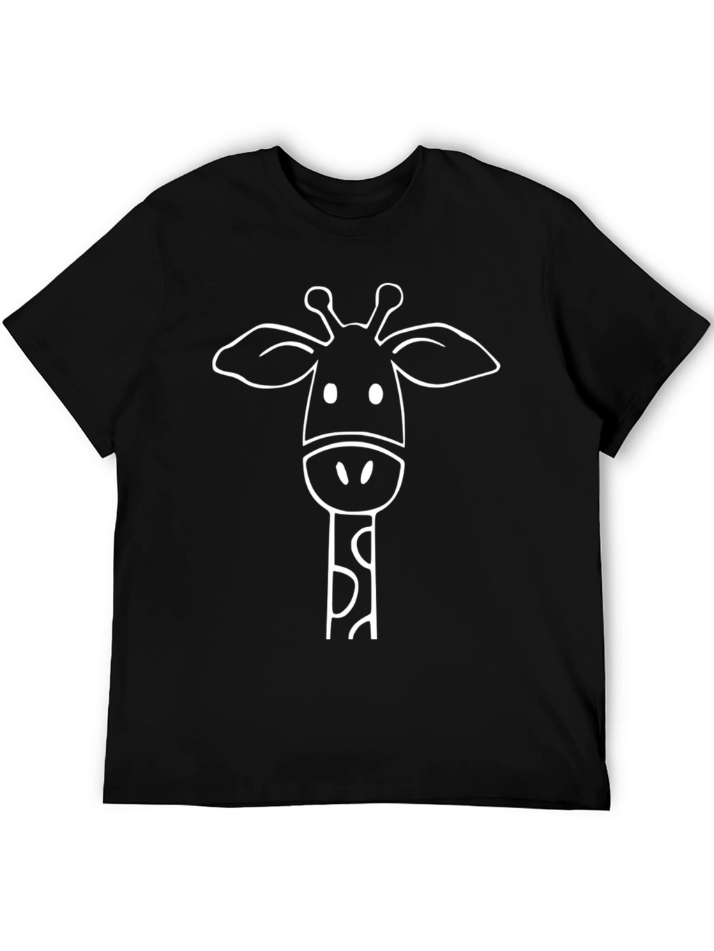 Giraffe Graphic Tee - Black Crewneck T-Shirt