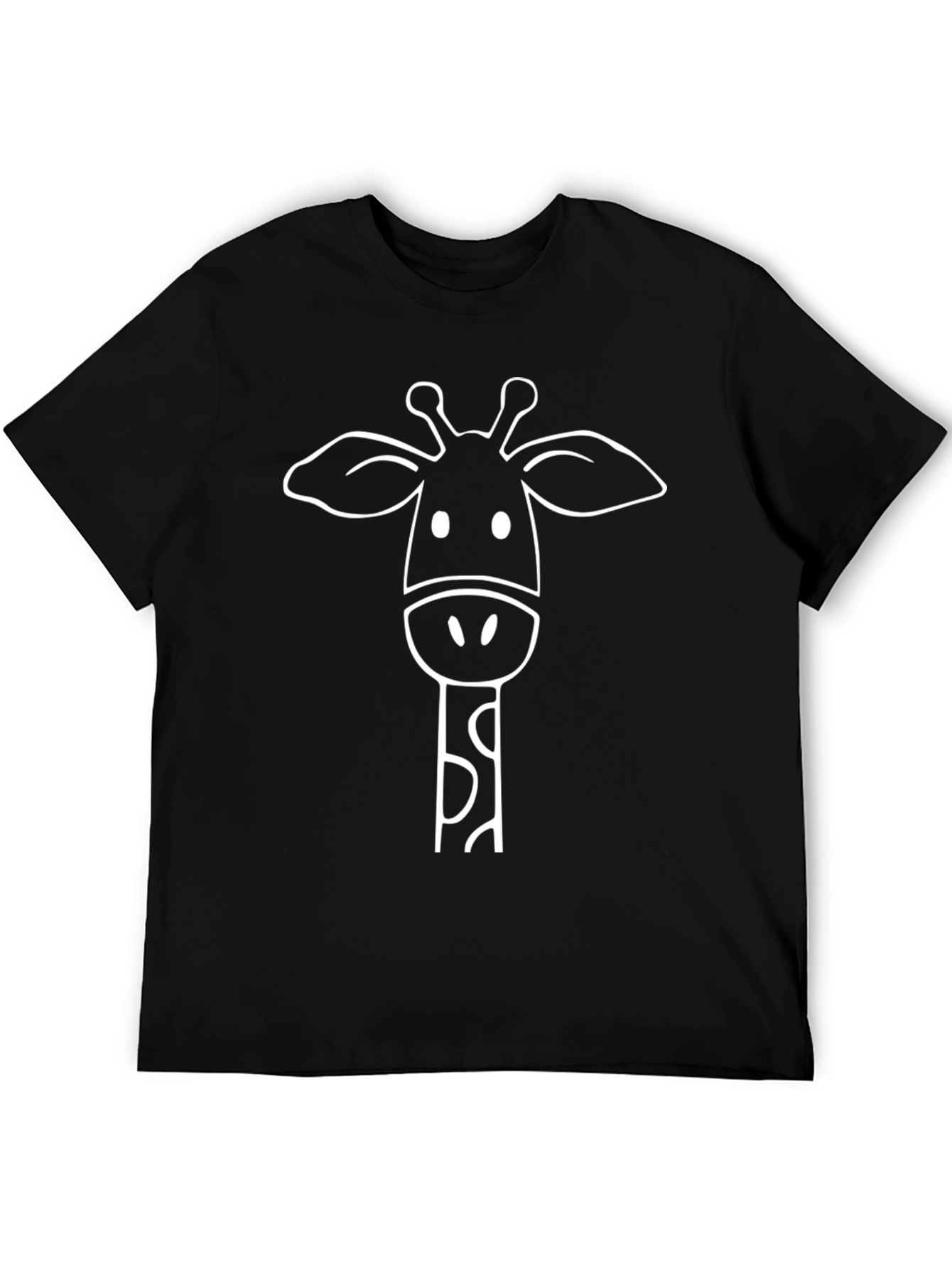 Giraffe Graphic Tee - Black Crewneck T-Shirt