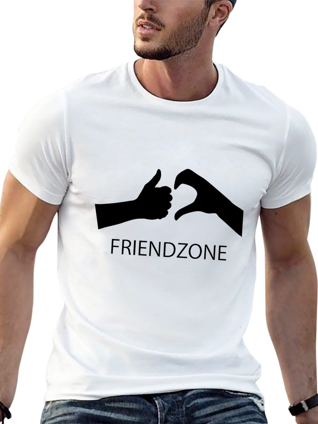 Friendzone Graphic Black T-Shirt
