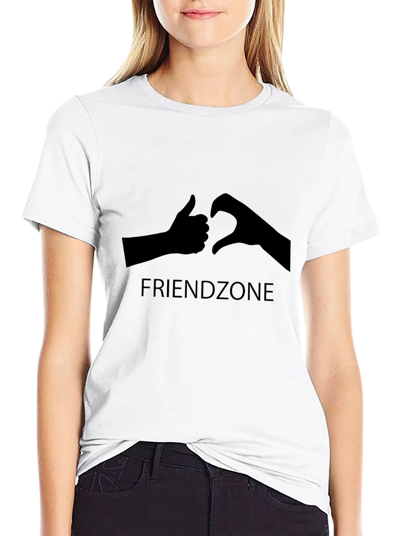 Friendzone Graphic Black T-Shirt