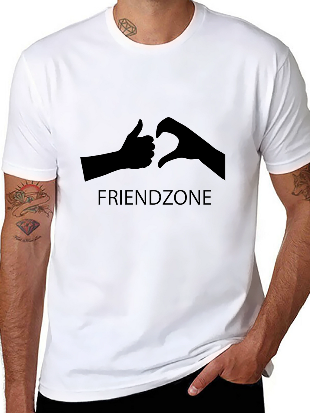 Friendzone Graphic Black T-Shirt