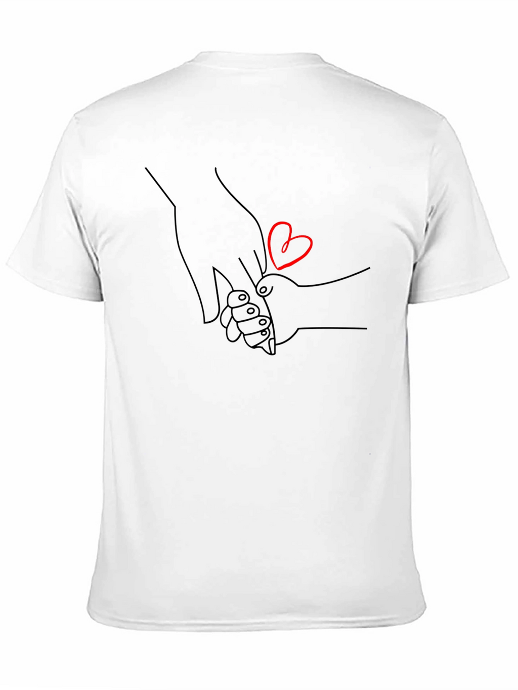 Heartfelt Hand-in-Hand Graphic Tee - Unisex Black Shirt