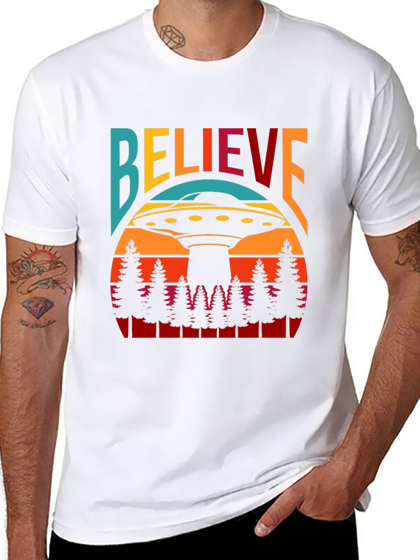Believe UFO T-Shirt - Retro Graphic Tee