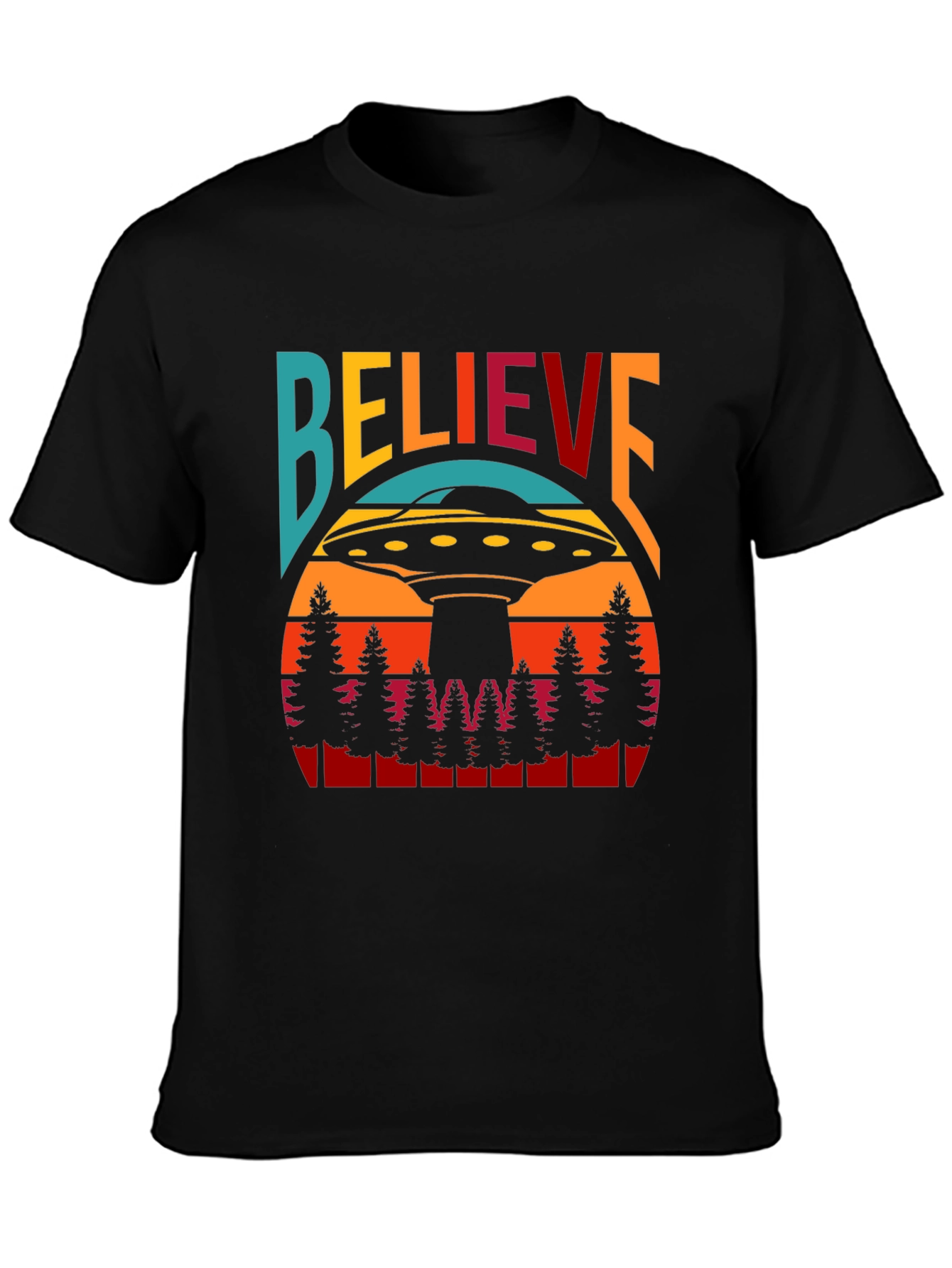 Believe UFO T-Shirt - Retro Graphic Tee
