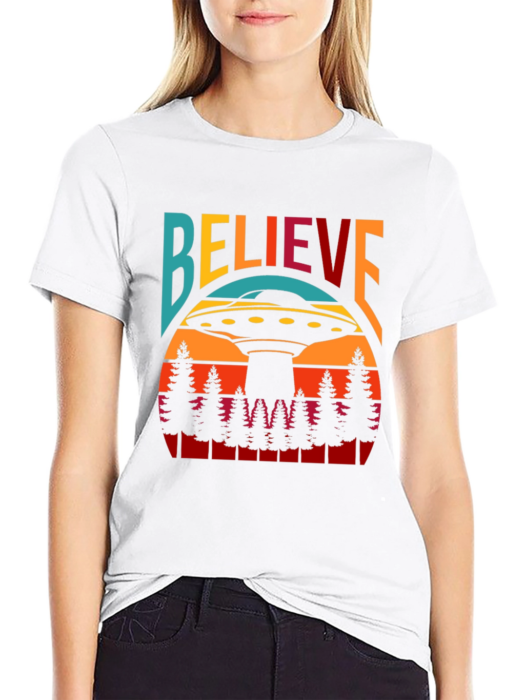 Believe UFO T-Shirt - Retro Graphic Tee