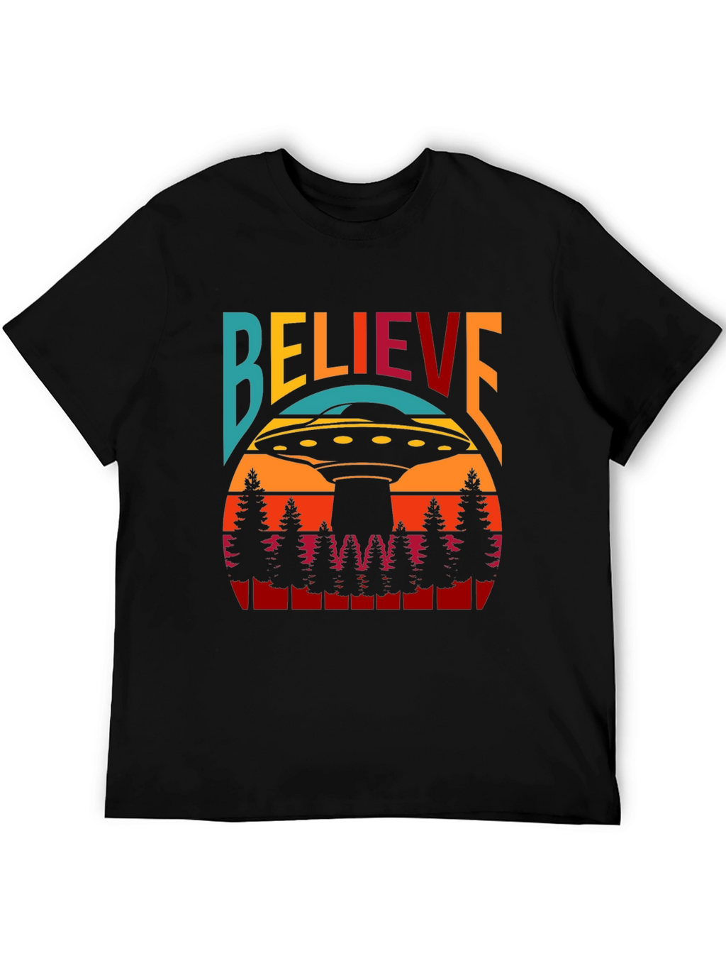 Believe UFO T-Shirt - Retro Graphic Tee