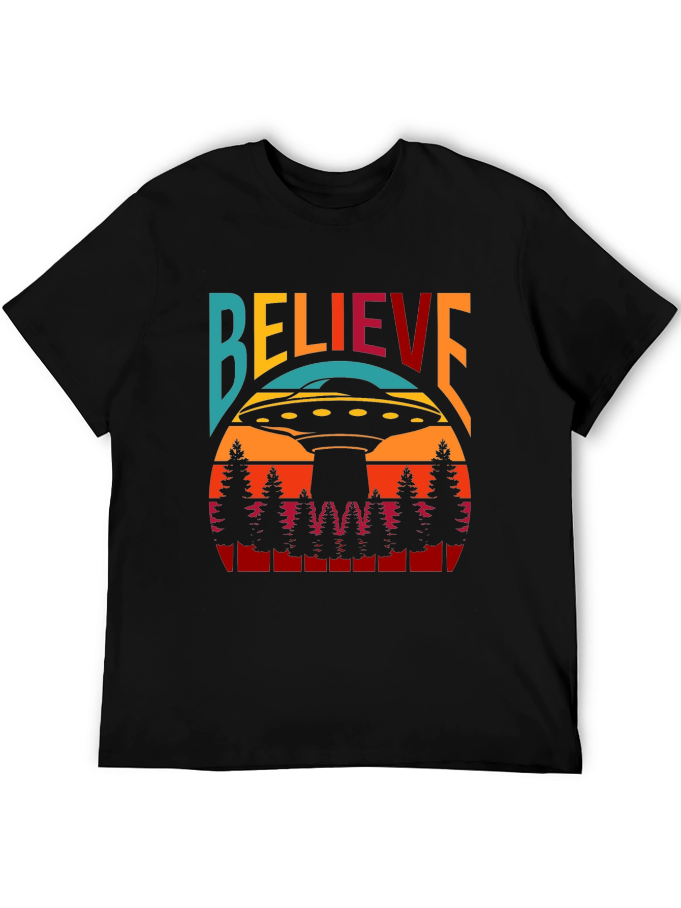 Believe UFO T-Shirt - Retro Graphic Tee