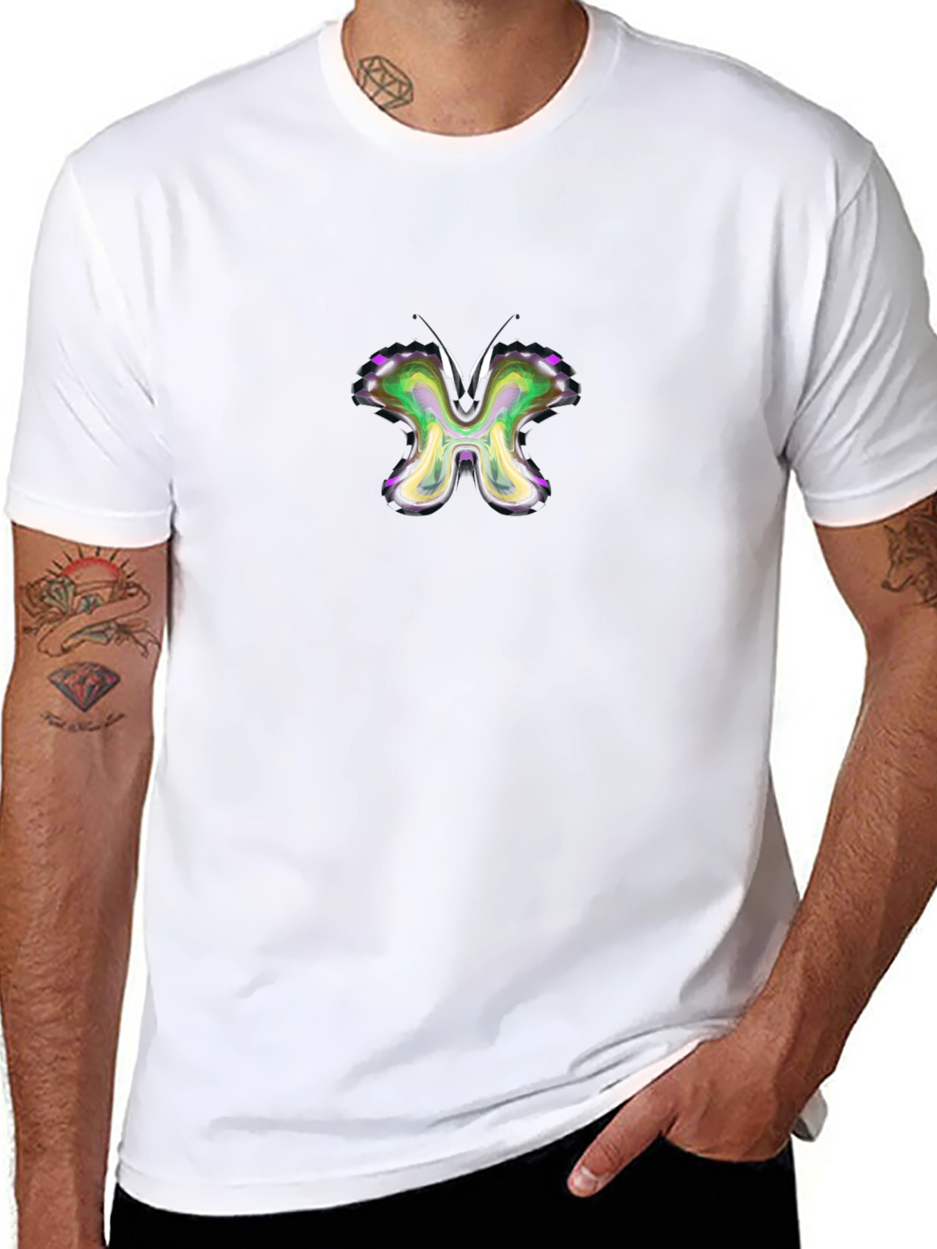 Butterfly Graphic Black Tee
