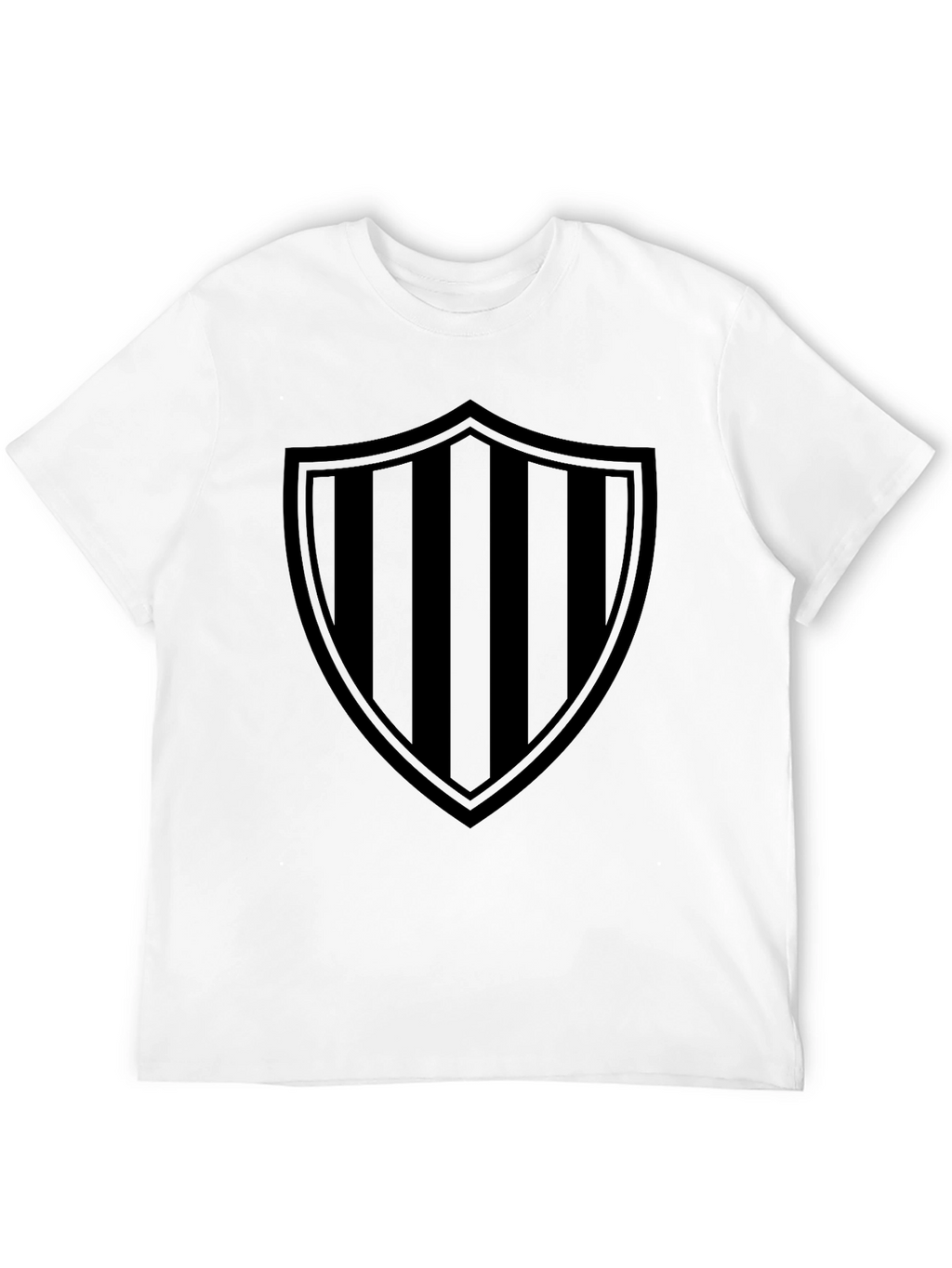 Striped Shield Graphic Tee - Mens Black T-Shirt