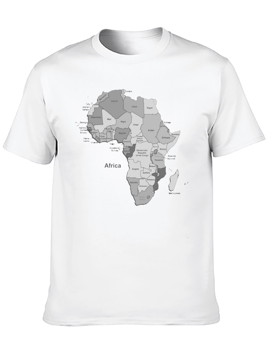 Africa Map T-Shirt - Black Graphic Tee