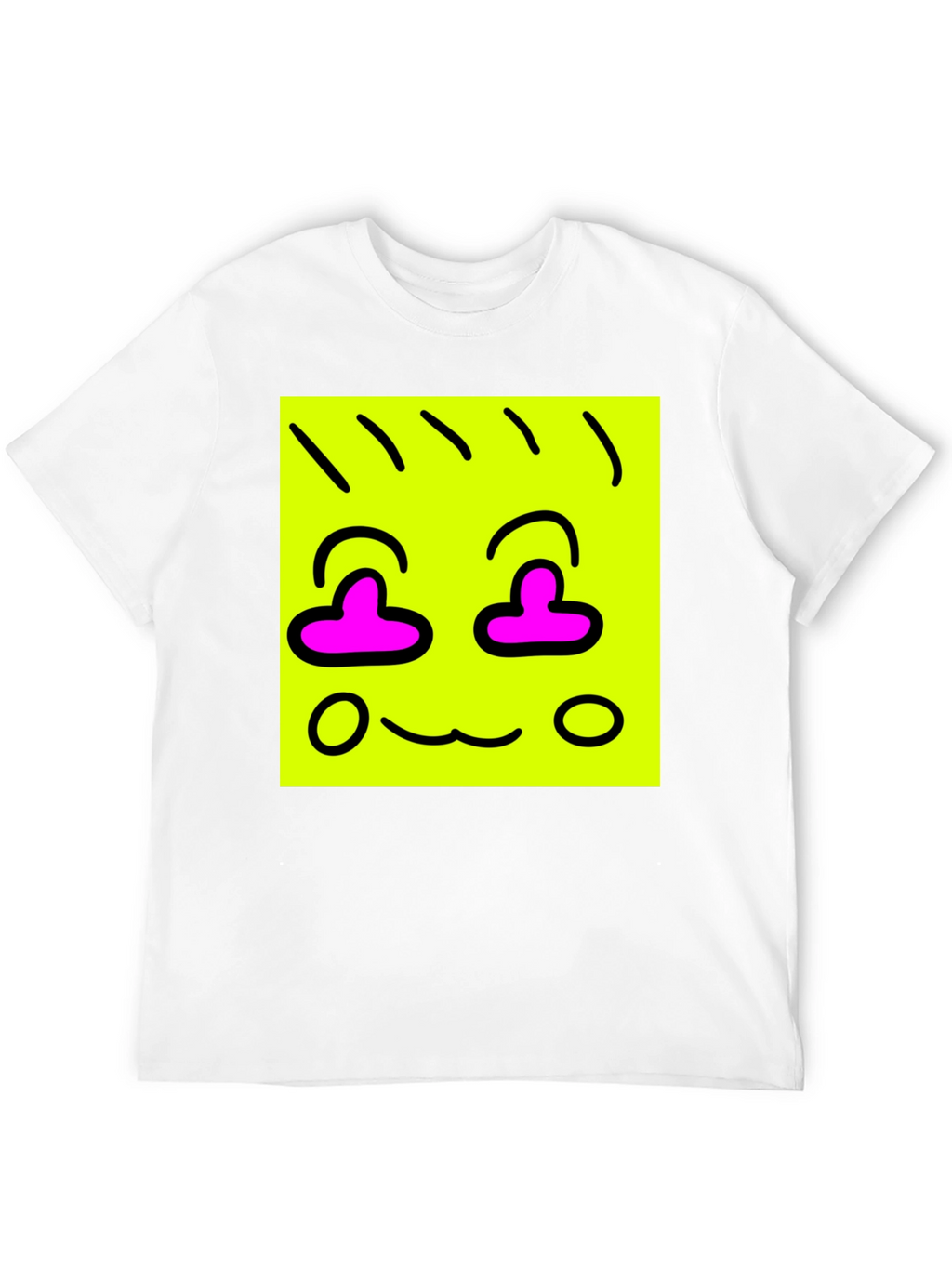 Funky Face Graphic Tee - Black Cotton Blend