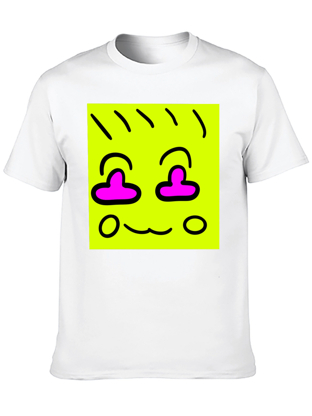 Funky Face Graphic Tee - Black Cotton Blend