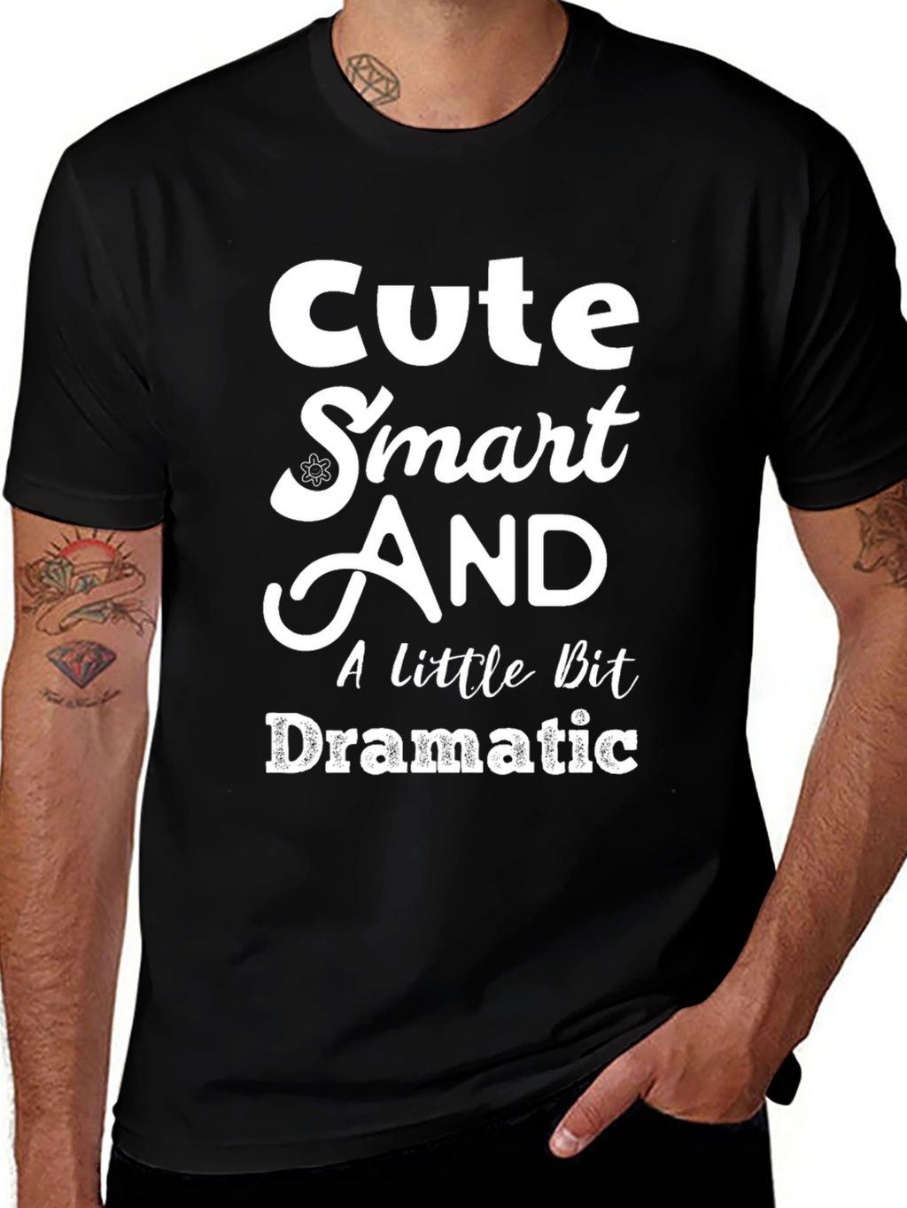 Cute Smart and Dramatic Graphic Tee
