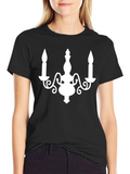 Candle Chandelier Graphic Tee - Stylish Black T-Shirt