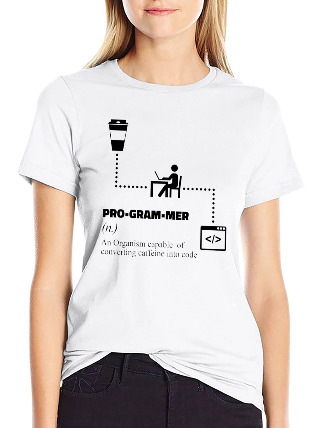 Programmer Definition T-Shirt: Caffeine to Code