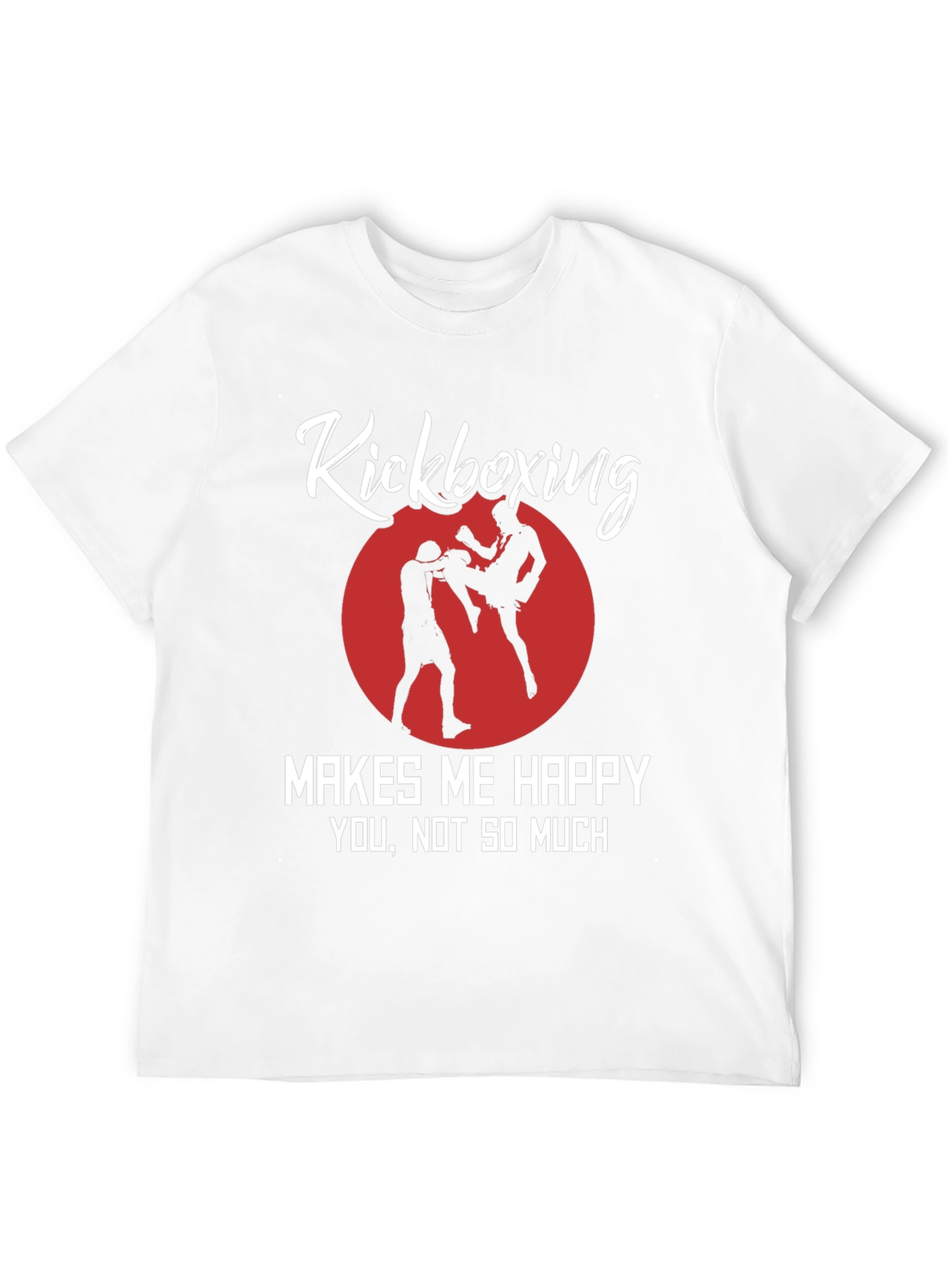 Kickboxing Makes Me Happy Black Graphic Tee