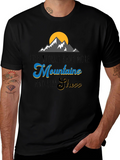 Mountains and Less Stress Graphic T-Shirt