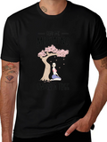 Meditating Under a Tree Graphic Tee