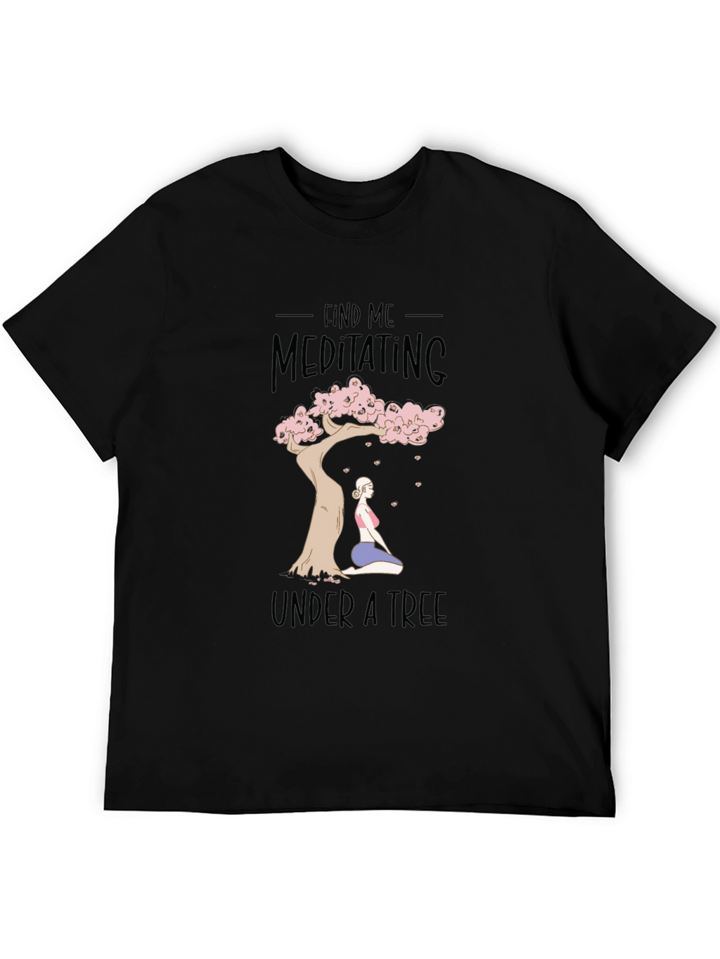 Meditating Under a Tree Graphic Tee