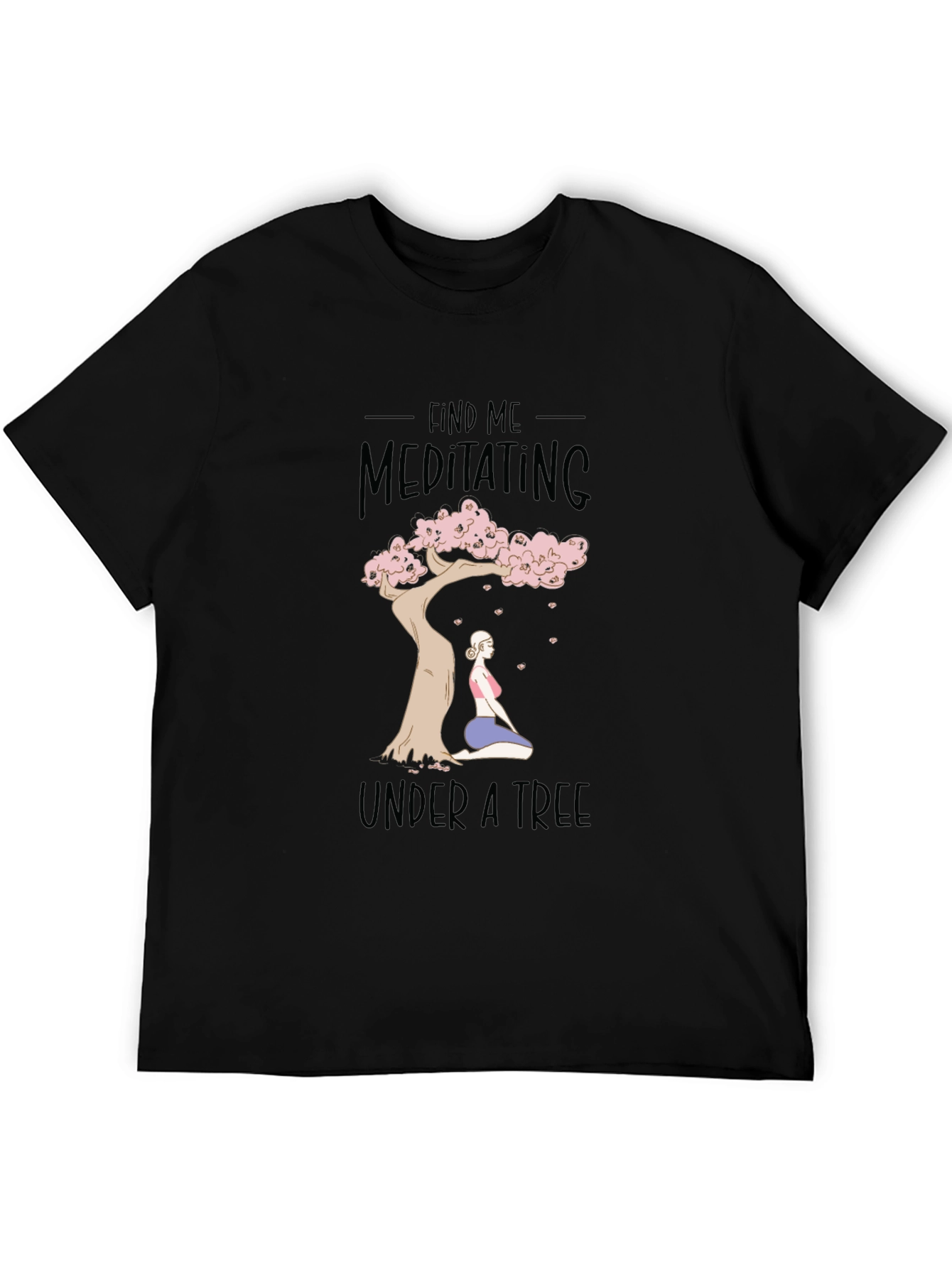 Meditating Under a Tree Graphic Tee